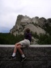 Ethan contemplates Rushmore Memorial