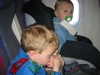 Devin Comforting Ethan on his First Flight