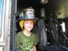 Ethan in fire engine