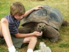 Devin with Galapagos tortoise